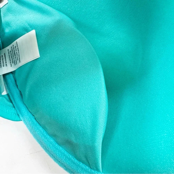 Coco Reef Contours Push Up Cameo Underwire Halter Bikini Top Turquoise Size 10 - Picture 8 of 16